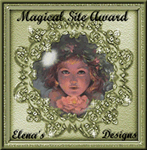 Magical Site Award - Elena's Designs. Tienes una pagina web muy bonita y agradable. Con mucha alegria te envio mis premios. Elena's Designs